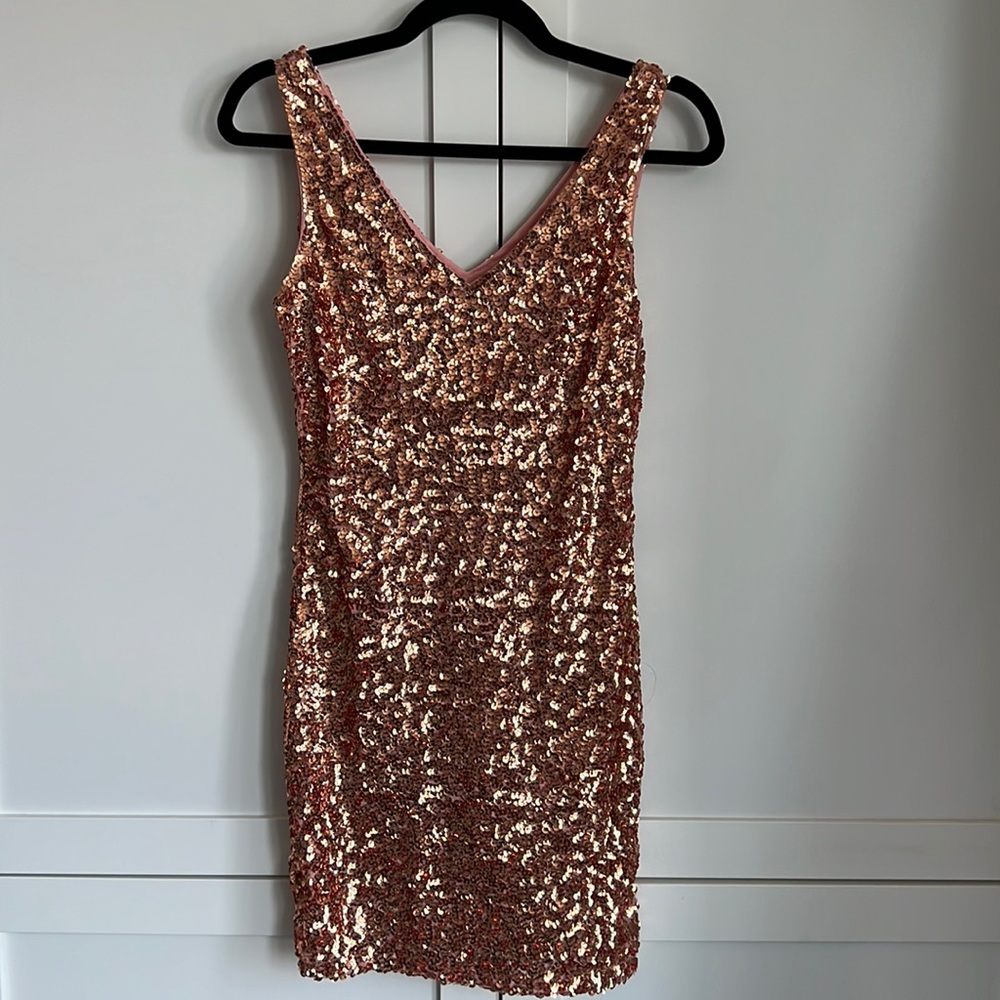 Champagne Sequin Dress